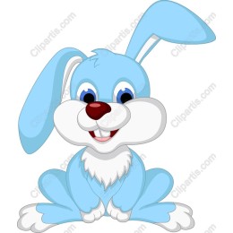 Adorable Blue Bunny