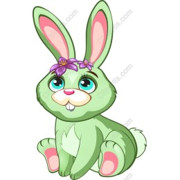 Charming Green Bunny