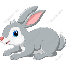 Cheerful Grey Rabbit