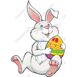 Easter Bunny with Colorful Egg