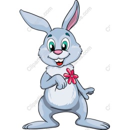 Adorable Playful Rabbit Illustraion