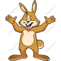 Cheerful Cartoon Rabbit