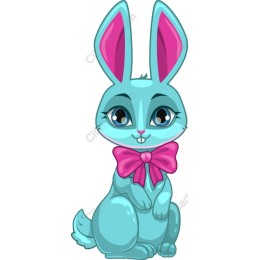 Charming Blue Bunny