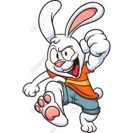 Playful Cartoon Rabbit