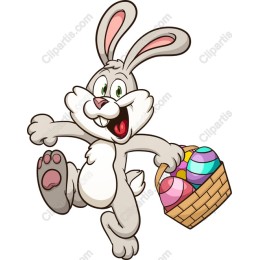 Easter Bunny with Colorful Eggs