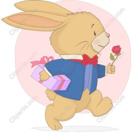 Dapper Bunny with Rose
