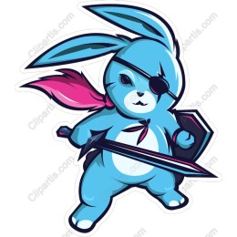 Blue Bunny Warrior