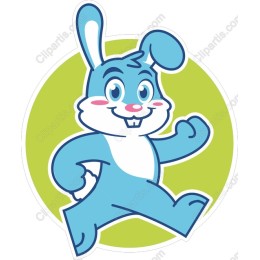Playful Blue Rabbit