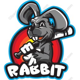 Cool Rabbit with Bat