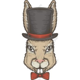 Vintage Rabbit in Top Hat