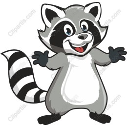 Adorable Raccoon Character
