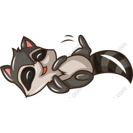 Charming Cartoon Raccoon