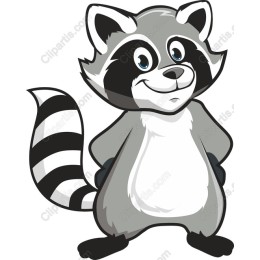 Playful Cartoon Raccoon