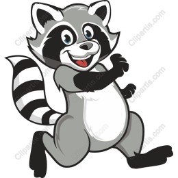 Playful Cartoon Raccoon