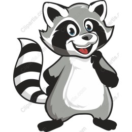 Playful Cartoon Raccoon