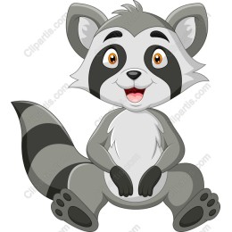 Cute Cartoon Raccoon