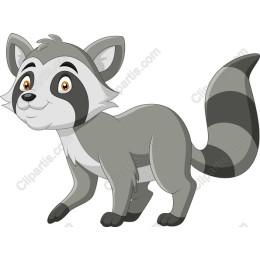 Charming Cartoon Raccoon