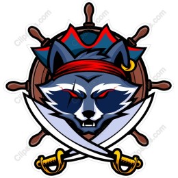 Fierce Pirate Raccoon