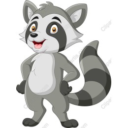 Charming Cartoon Raccoon