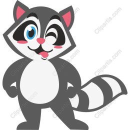 Playful Cartoon Raccoon