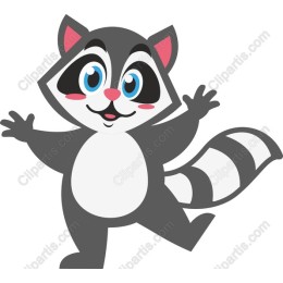 Charming Raccoon Character