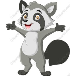 Adorable Cartoon Raccoon