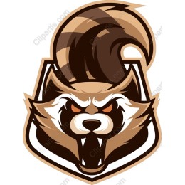 Fierce Raccoon Head Art
