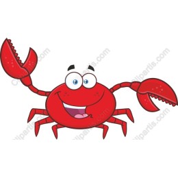 Cheerful Cartoon Crab