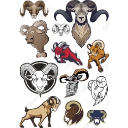  Ram and Goat Clipart Bundle - Files