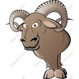 Whimsical Cartoon Ram