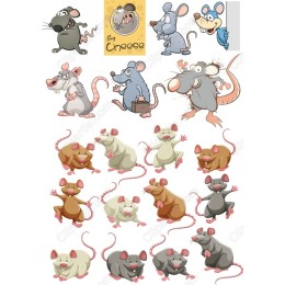  Mouse Clipart Set - 20 Playful s