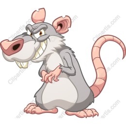 Playful Cartoon Rat