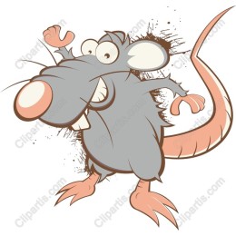 Cheerful Cartoon Rat