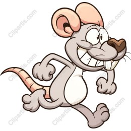Cheerful Cartoon Mouse Running Animation