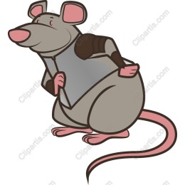 Playful Cartoon Mouse in Armor