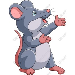 Cheerful Cartoon Mouse