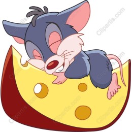 Sleepy Mouse on Cheese