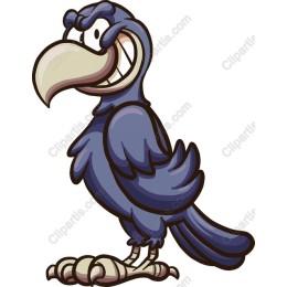 Cartoon Blue Crow