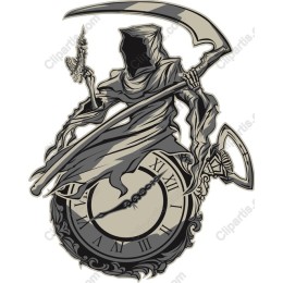 Grim Reaper and Clock