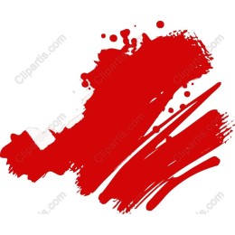 Red Brush Stroke