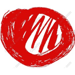 Vibrant Red Brushstroke
