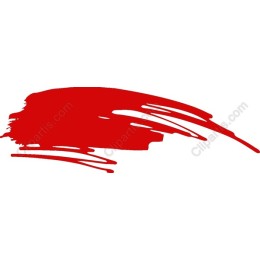 Vibrant Red Brush Stroke