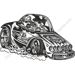 High-Speed Retro Car