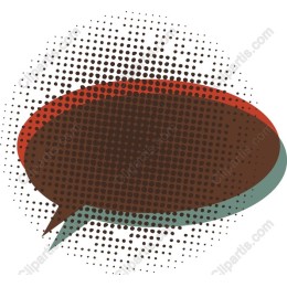 Retro Halftone Speech Bubble