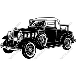 Vintage 1930s Classic Convertible Car
