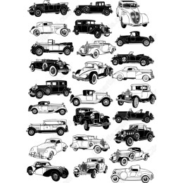 Vintage Car Clipart Bundle - 40 High-Quality
