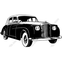 Vintage Car in Black and White