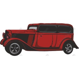 Retro Red Car