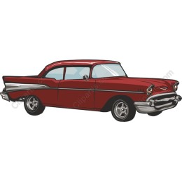 Classic 1957 Vintage Red Car