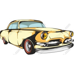 Classic Yellow Vintage Car